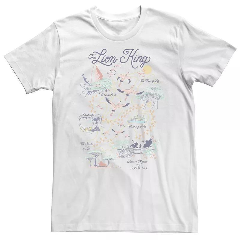 Big & Tall Disney The Lion King Map Of The World Tee, Mens Product Image