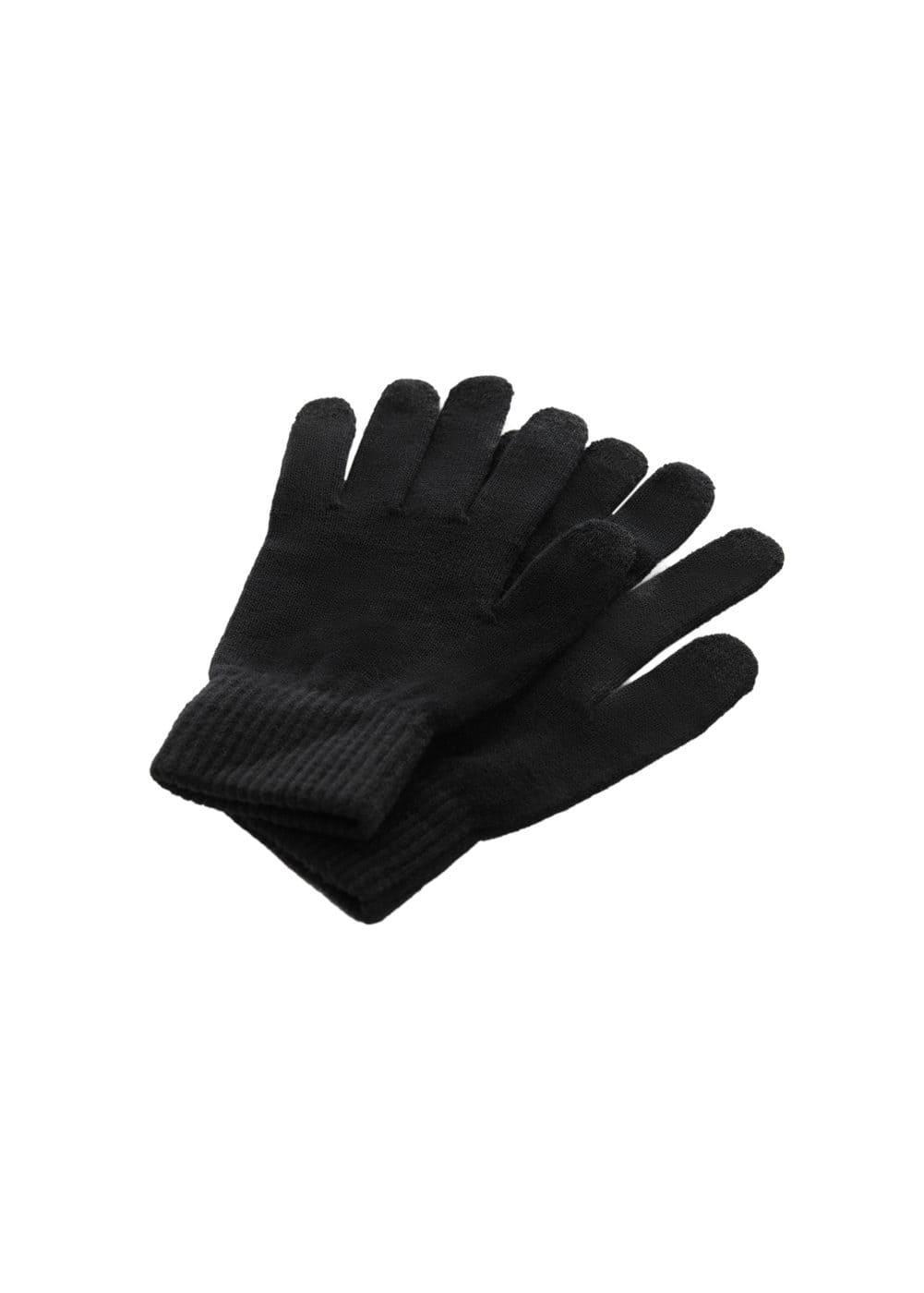 MANGO MAN - Touchscreen knitted gloves - One size - Men Product Image