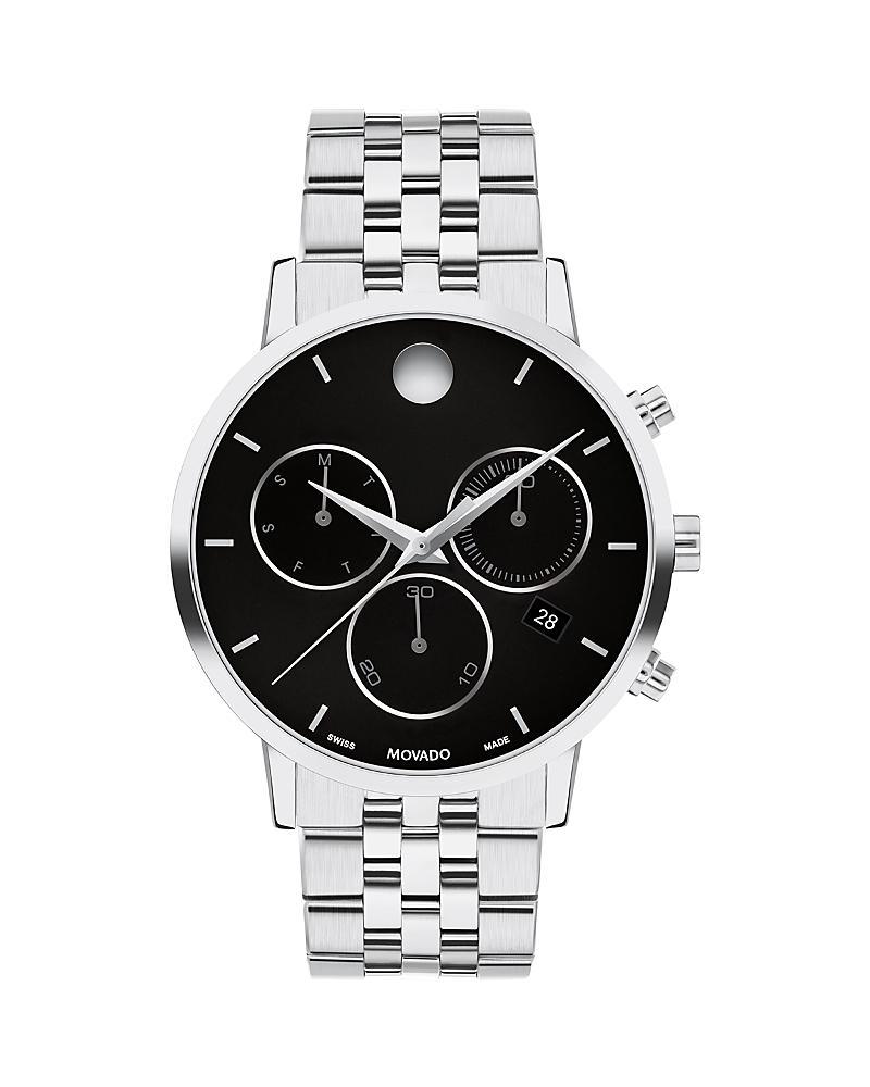 Men's Movado MuseumÂ® Classic Two-Tone PVD Chronograph Watch with Black Dial and Date Window (Model: 0607777) Product Image