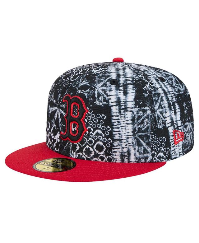 New Era Mens Black Boston Red Sox Sands 59FIFTY Fitted Hat Product Image