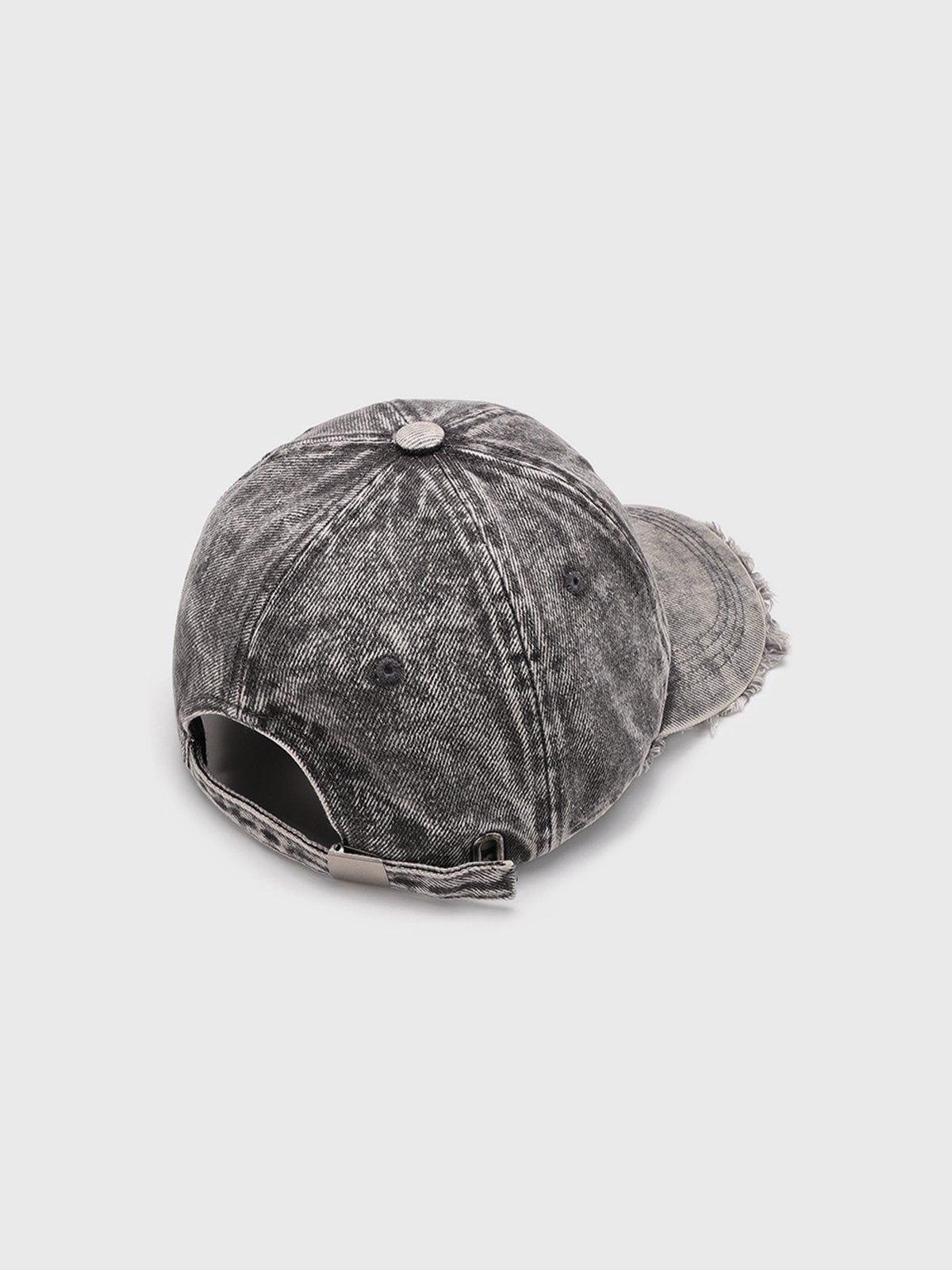 Fringe Washed Denim Cap Product Image