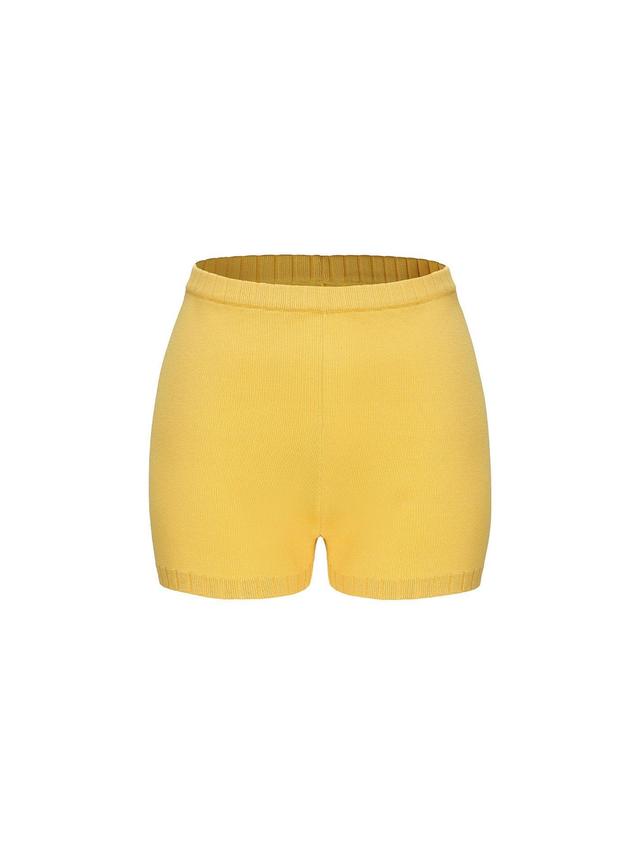 Kennedy Knit Shorts (Yellow) Product Image