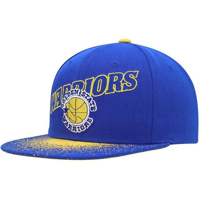 Mens Mitchell & Ness Royal Golden State Warriors Hardwood Classics Energy Re-Take Speckle Brim Snapback Hat Product Image