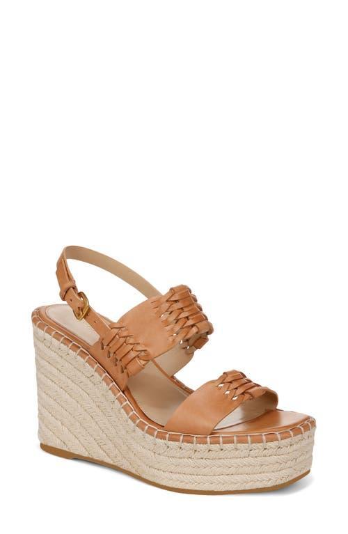 Riya Woven Leather Wedge Espadrilles Product Image