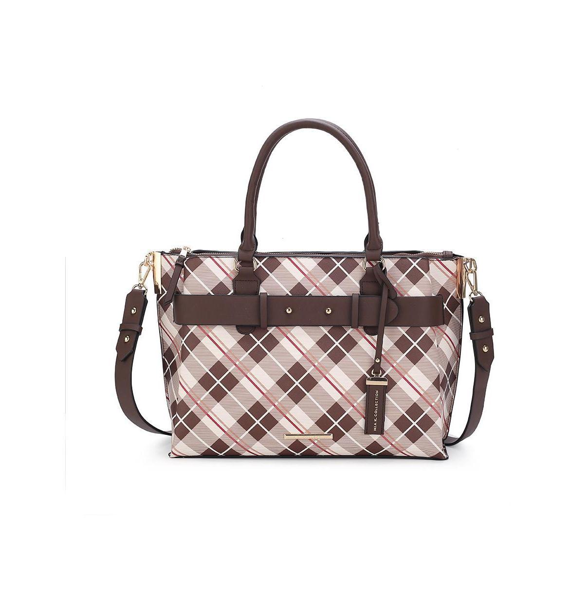 Mkf Collection Vivian Plaid Womens Tote Satchel Bag by Mia K Product Image