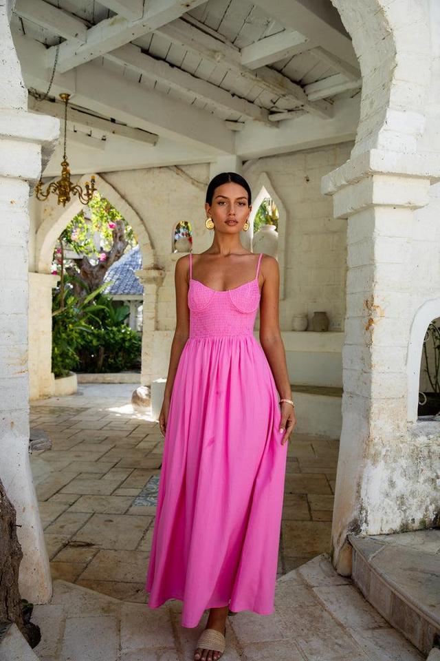 FORTUNATE ONE Blushing Lovers Maxi Dress Pink Product Image