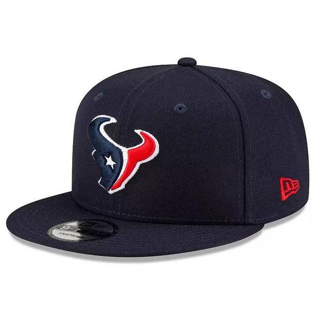 Mens New Era Houston Texans Basic 9FIFTY Snapback Hat, Blue Product Image