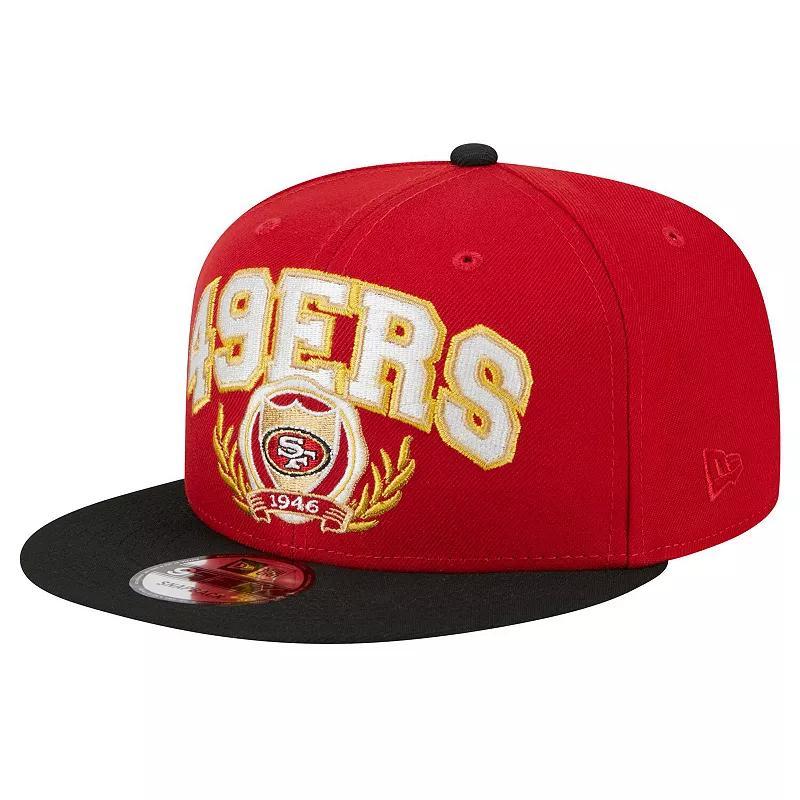 Mens New Era Scarlet/Black San Francisco 49ers Team Establish 9FIFTY Snapback Hat Product Image