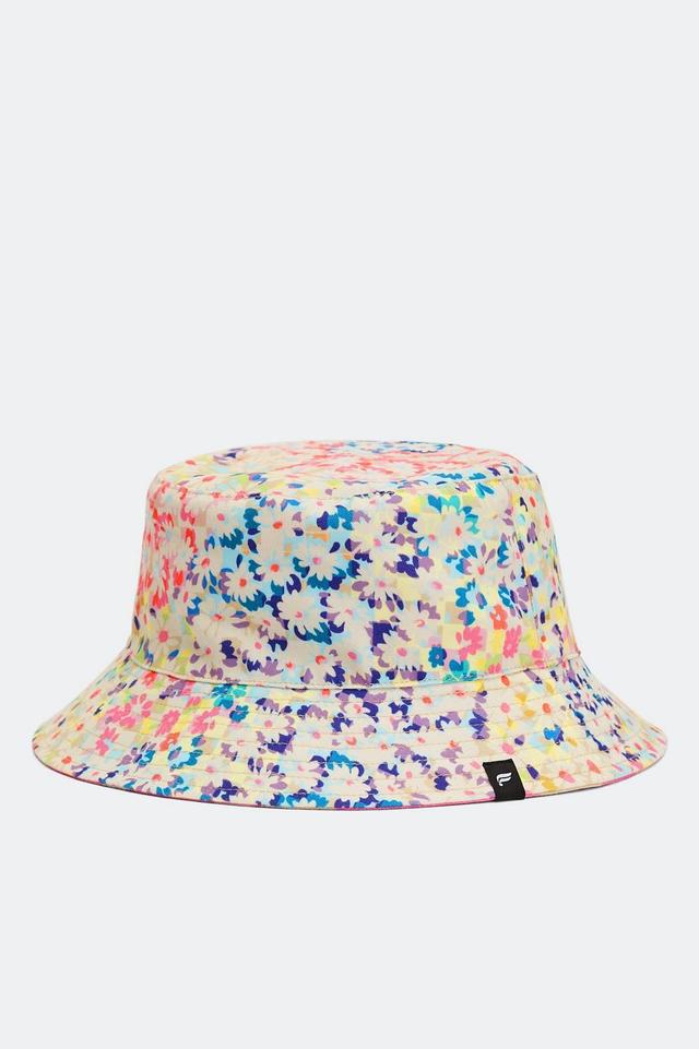 Fabletics Reversible Bucket Hat Womens Patchwork Daisy/Marble Pink Swirl Size Osfm Product Image