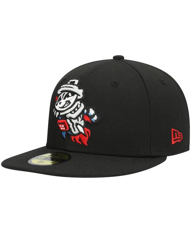 Mens New Era Black Rocket City Trash Pandas Authentic Collection Team Alternate 59FIFTY Fitted Hat Product Image