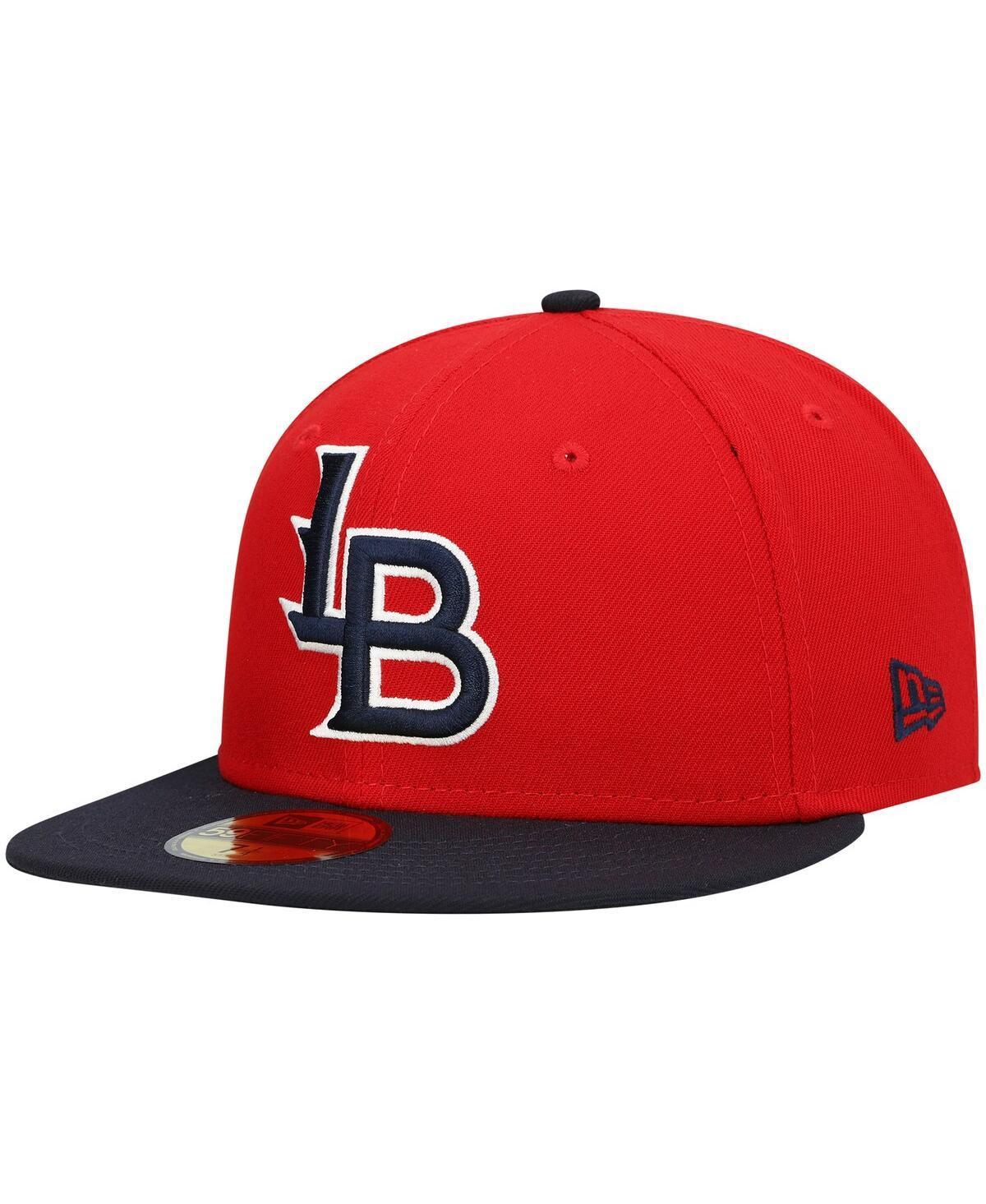 Mens New Era Red Louisville Bats Authentic Collection Team Home 59FIFTY Fitted Hat Product Image