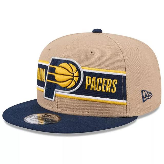 Mens New Era Tan/Navy Indiana Pacers 2024 NBA Draft 9FIFTY Snapback Hat Product Image