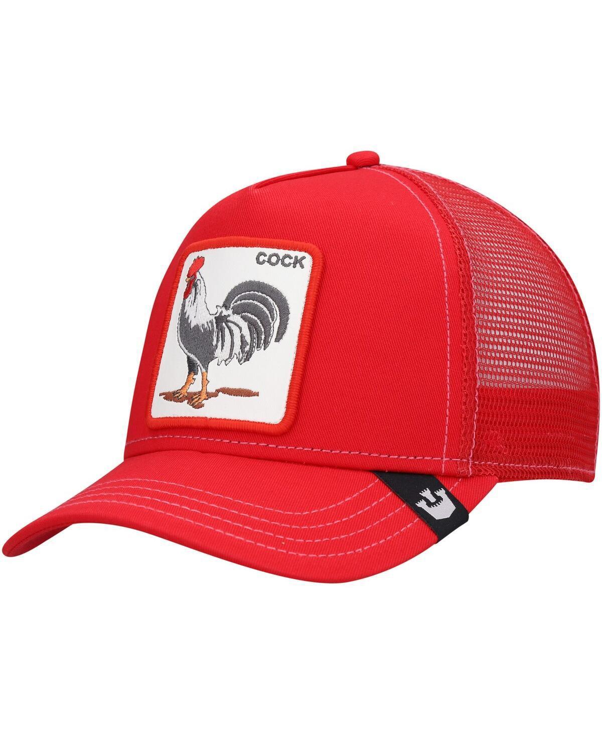 Mens Goorin Bros. Red The Rooster Trucker Snapback Hat Product Image