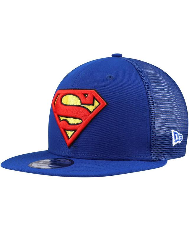 New Era Mens Blue Superman 9FIFTY Snapback Trucker Hat Product Image