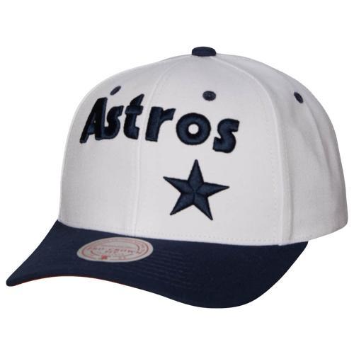 Mens Mitchell & Ness White Houston Astros Cooperstown Collection Pro Crown Snapback Hat Product Image