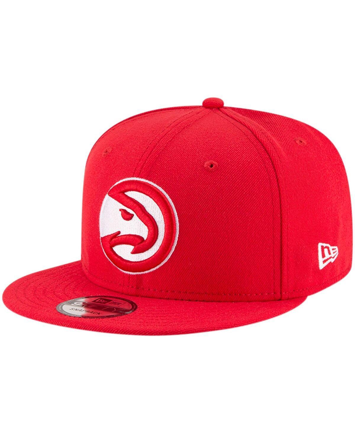 Mens New Era Red Atlanta Hawks Official Team Color 9FIFTY Snapback Hat Product Image