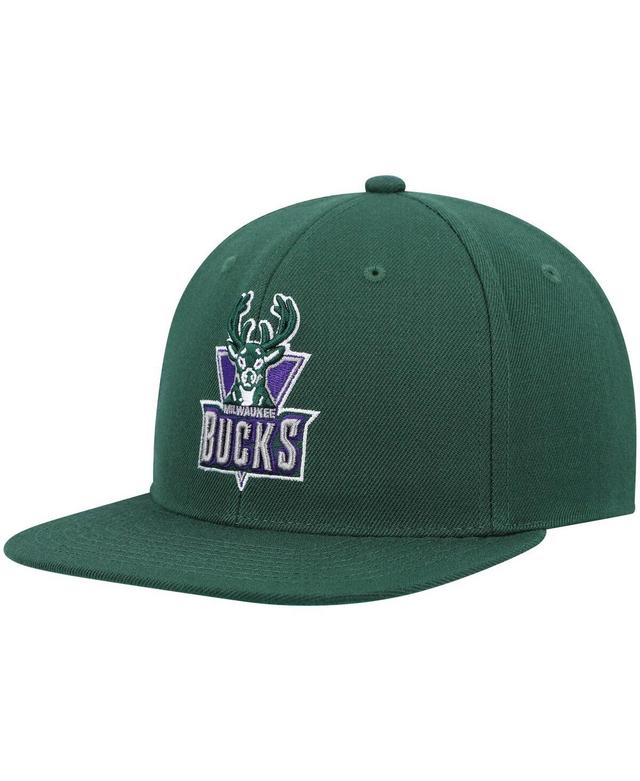 Mens Mitchell & Ness Green Milwaukee Bucks Hardwood Classics Team Ground 2.0 Snapback Hat Product Image