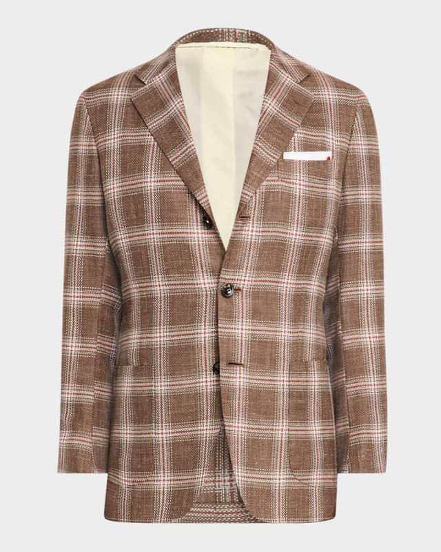 Men's Cashmere-Blend Plaid Sport Coat Product Image