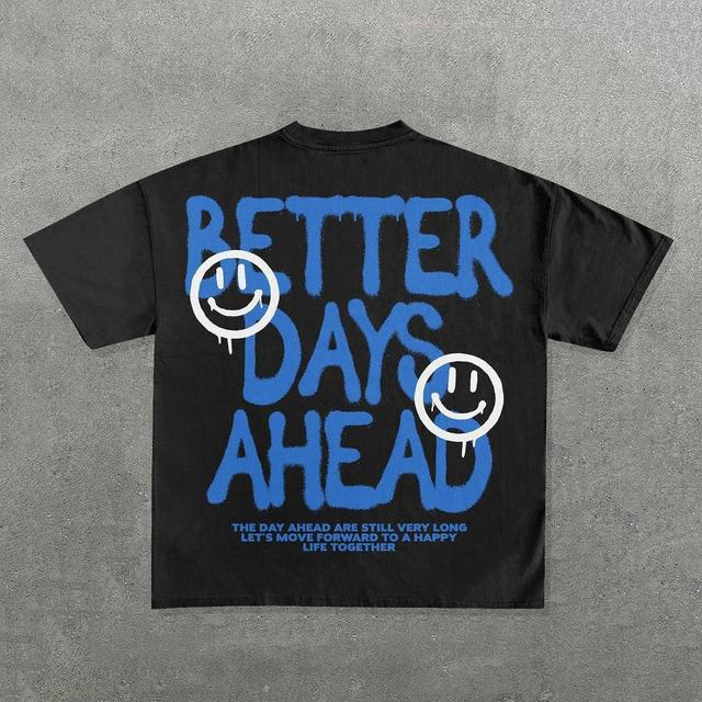 Vintage Better Days Ahead Graphic Cotton Short Sleeve T-Shirt Product Image