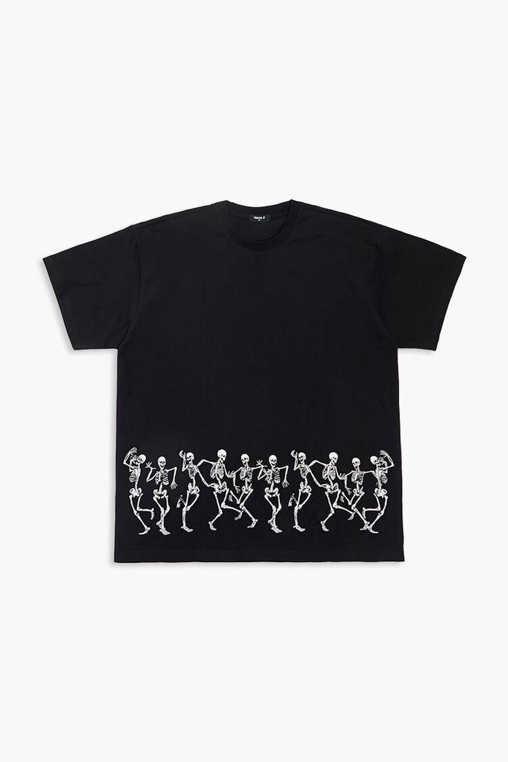 Embroidered Dancing Skeleton Tee | Forever 21 Product Image