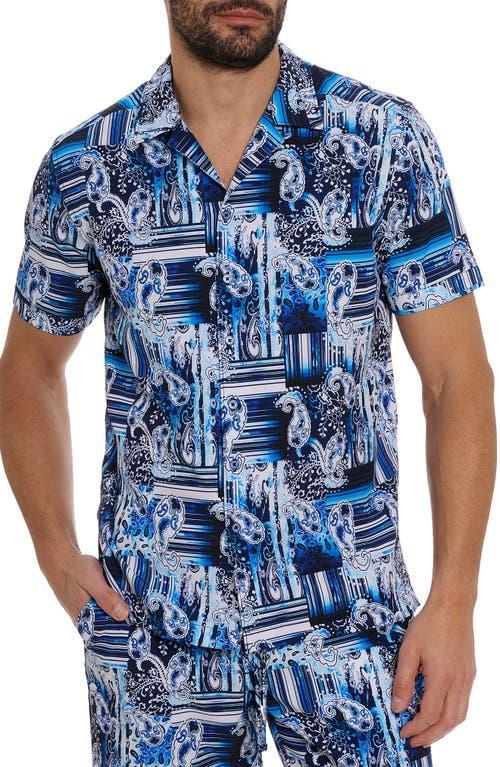 Mens Makua Striped Paisley Camp Shirt Product Image