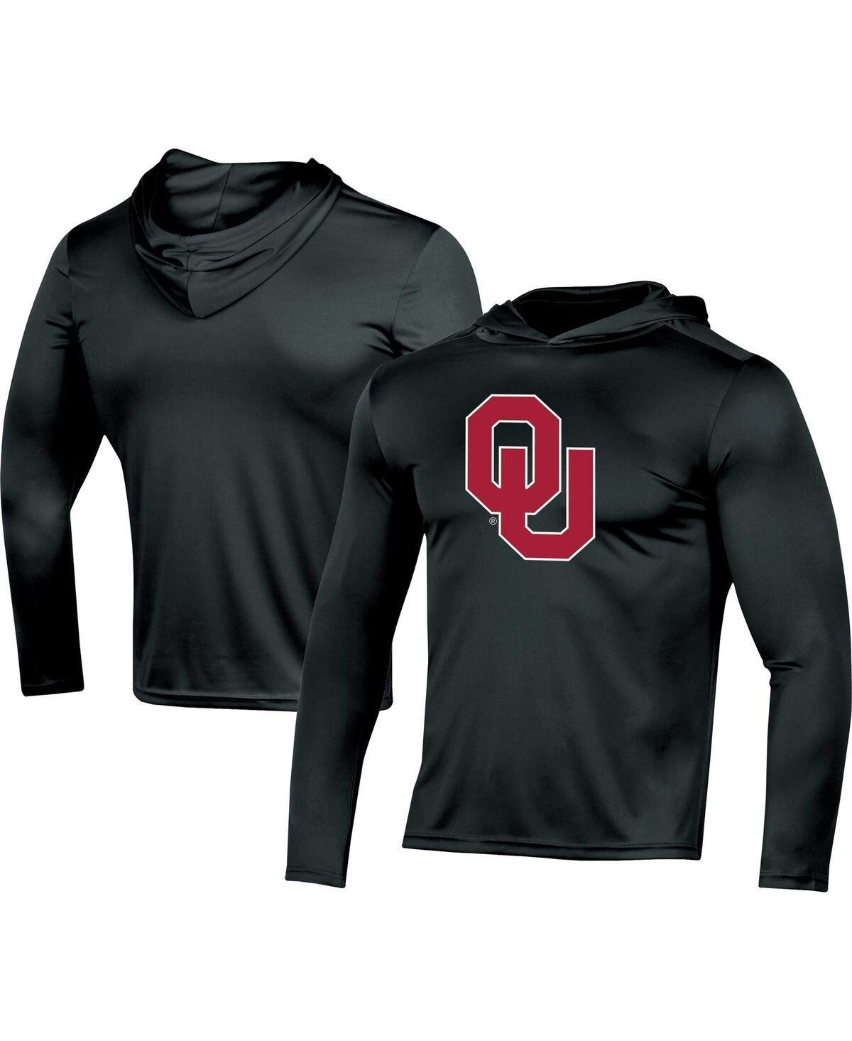 Mens Champion Black Oklahoma Sooners Logo Long Sleeve Hoodie T-shirt Product Image