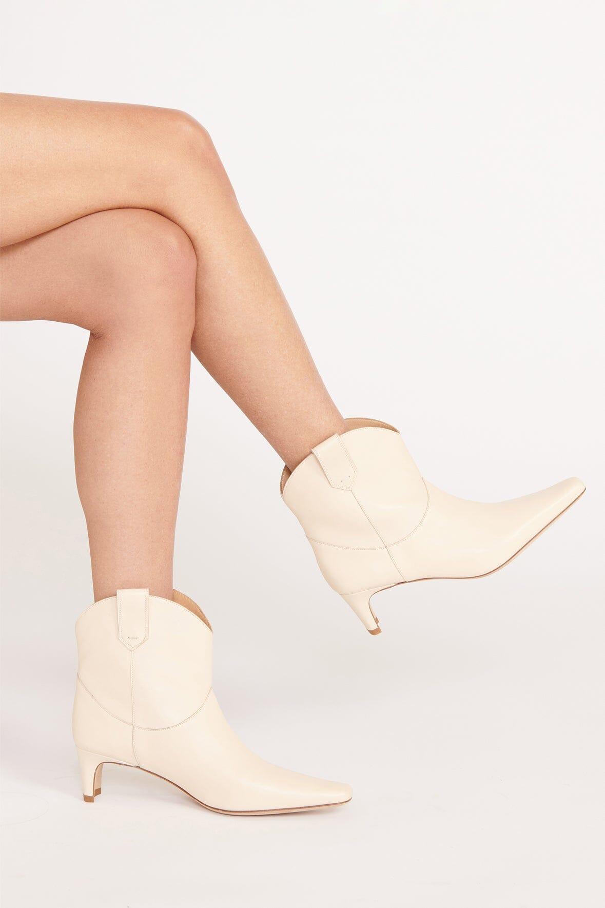 WESTERN WALLY ANKLE BOOT | CREAM Product Image