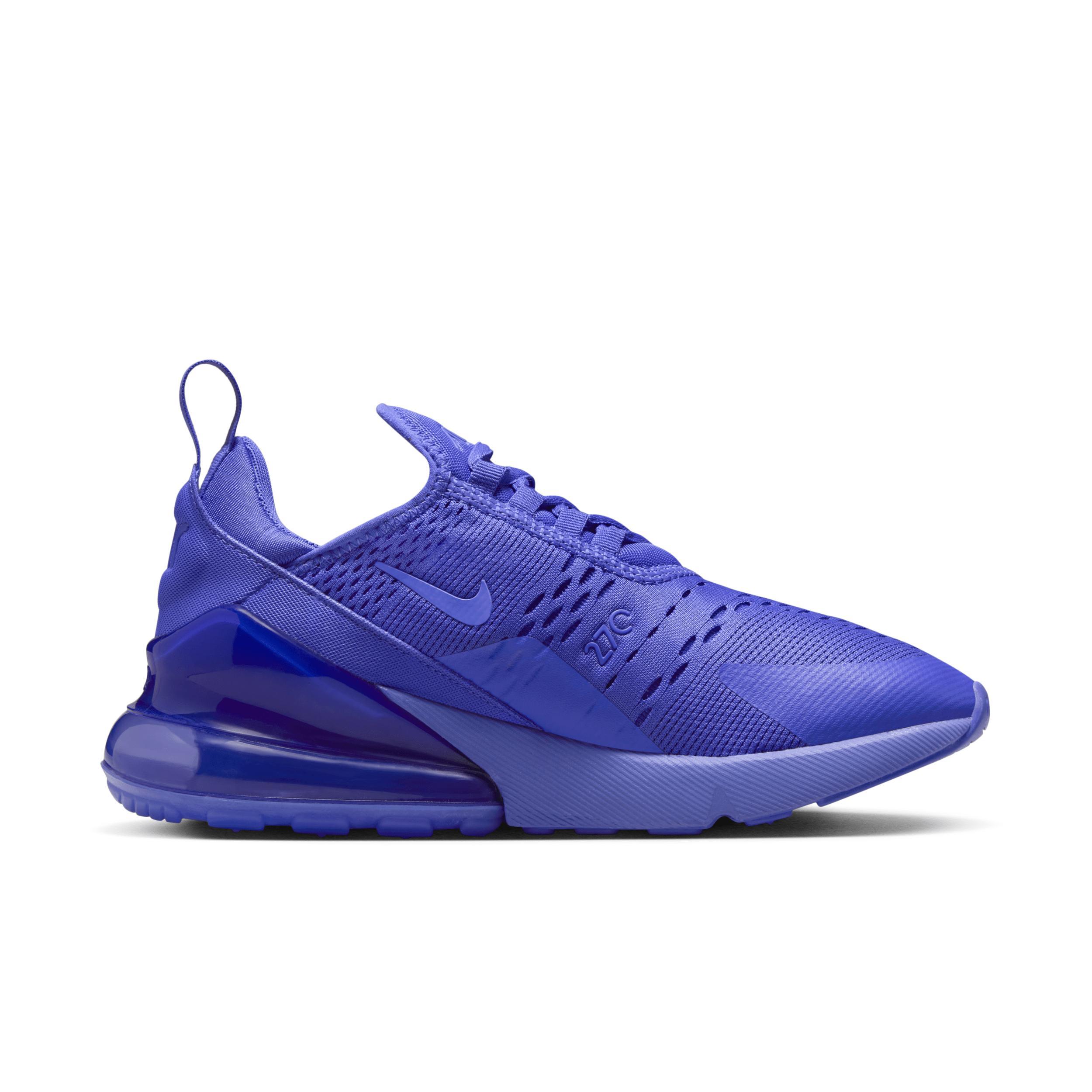 Nike Womens Nike Air Max 270 - Womens Running Shoes White/Light Ultramarine/Light Ultramarine Product Image