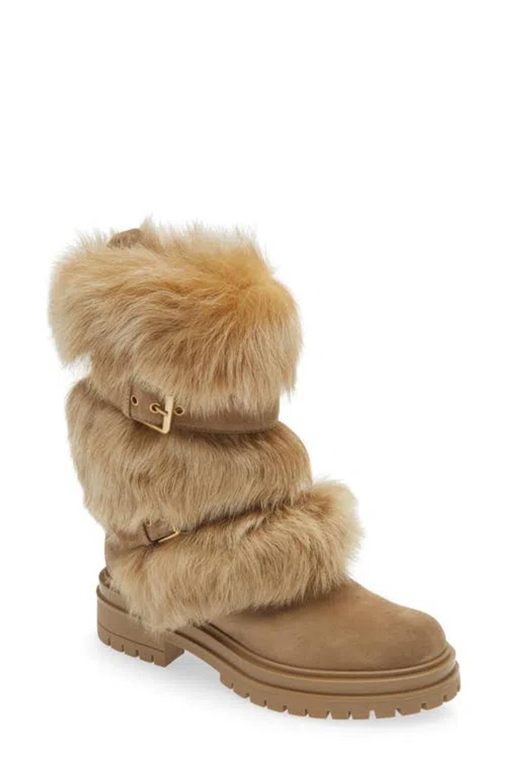 GIANVITO ROSSI Genuine Shearling Boot In Brown product image