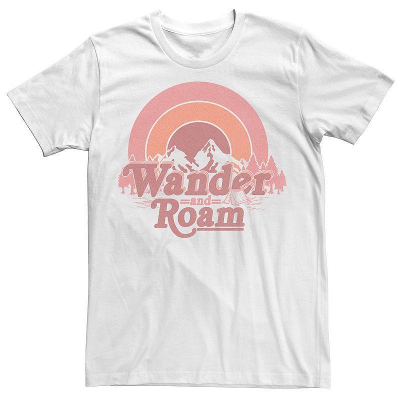 Mens Wander and Roam Circle Sunset Mountain Camping Scene Tee Product Image