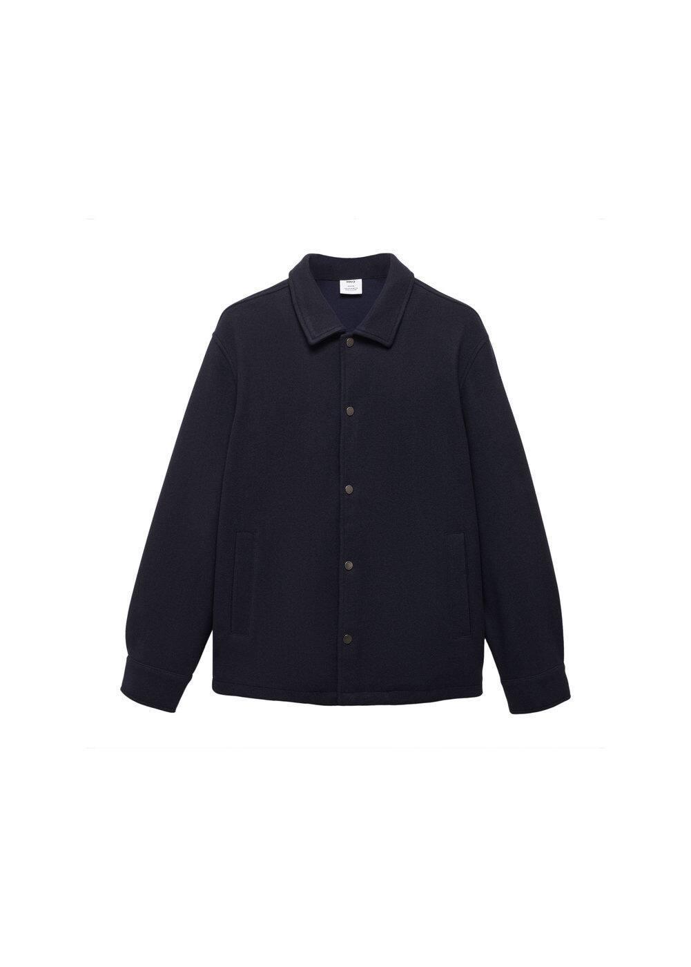 MANGO MAN - Snap buttons overshirt dark navyMen Product Image