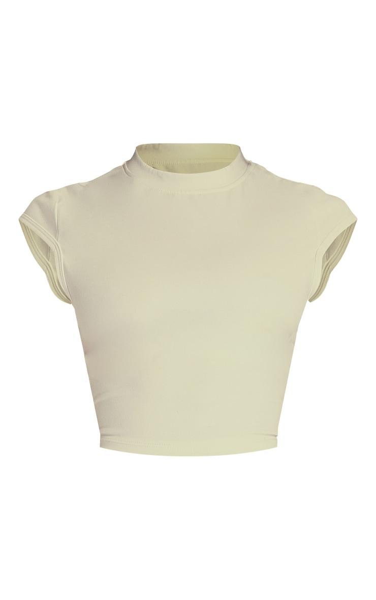 Petite White Snatched Sculpt Short Sleeve Crop Top Product Image