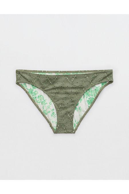 Aerie Eyelet Full Coverage Bikini Bottom Women's Product Image