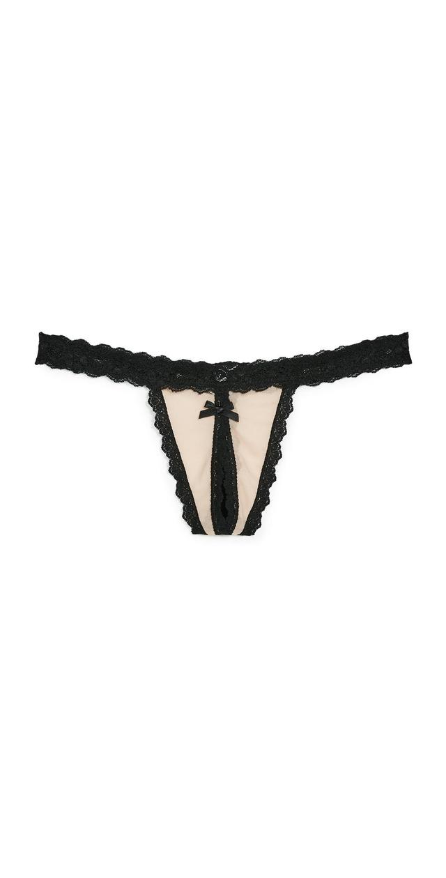 Hanky Panky After Midnight Racy Illusion Crotchless G-String 251302 - Mocha Product Image