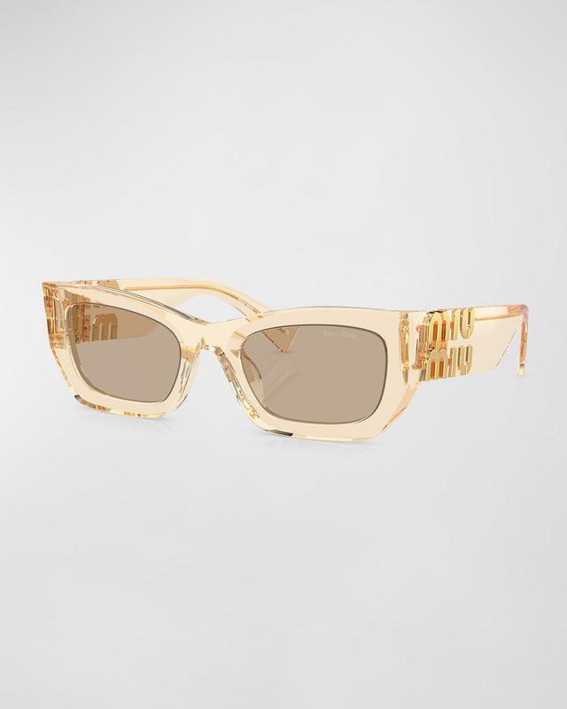 Logo Rectangle Acetate Sunglasses Product Image