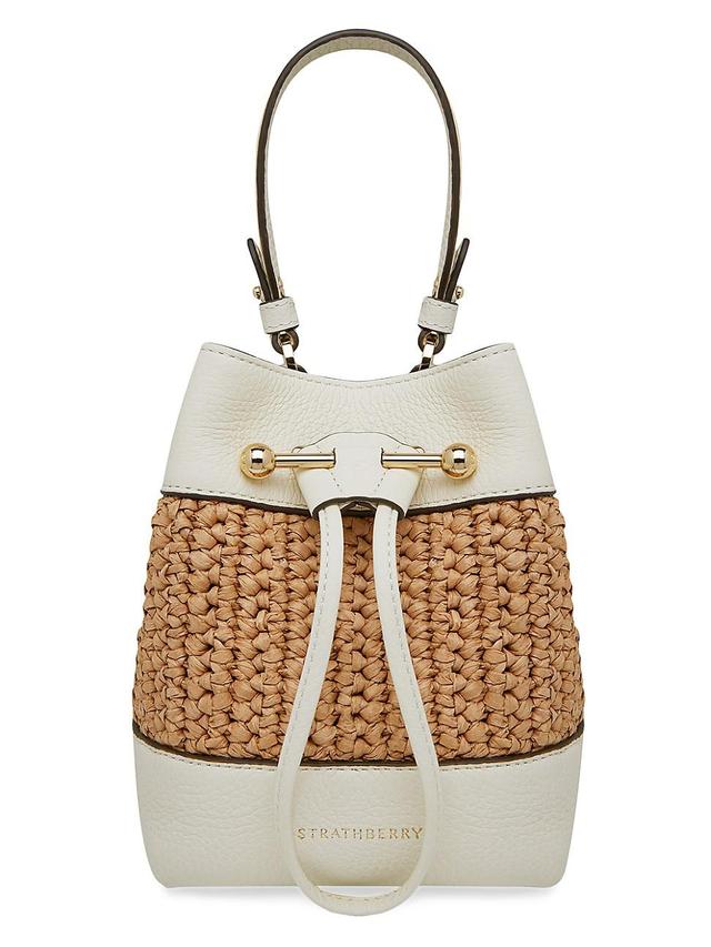 Womens Lana Raffia & Leather Bag Product Image