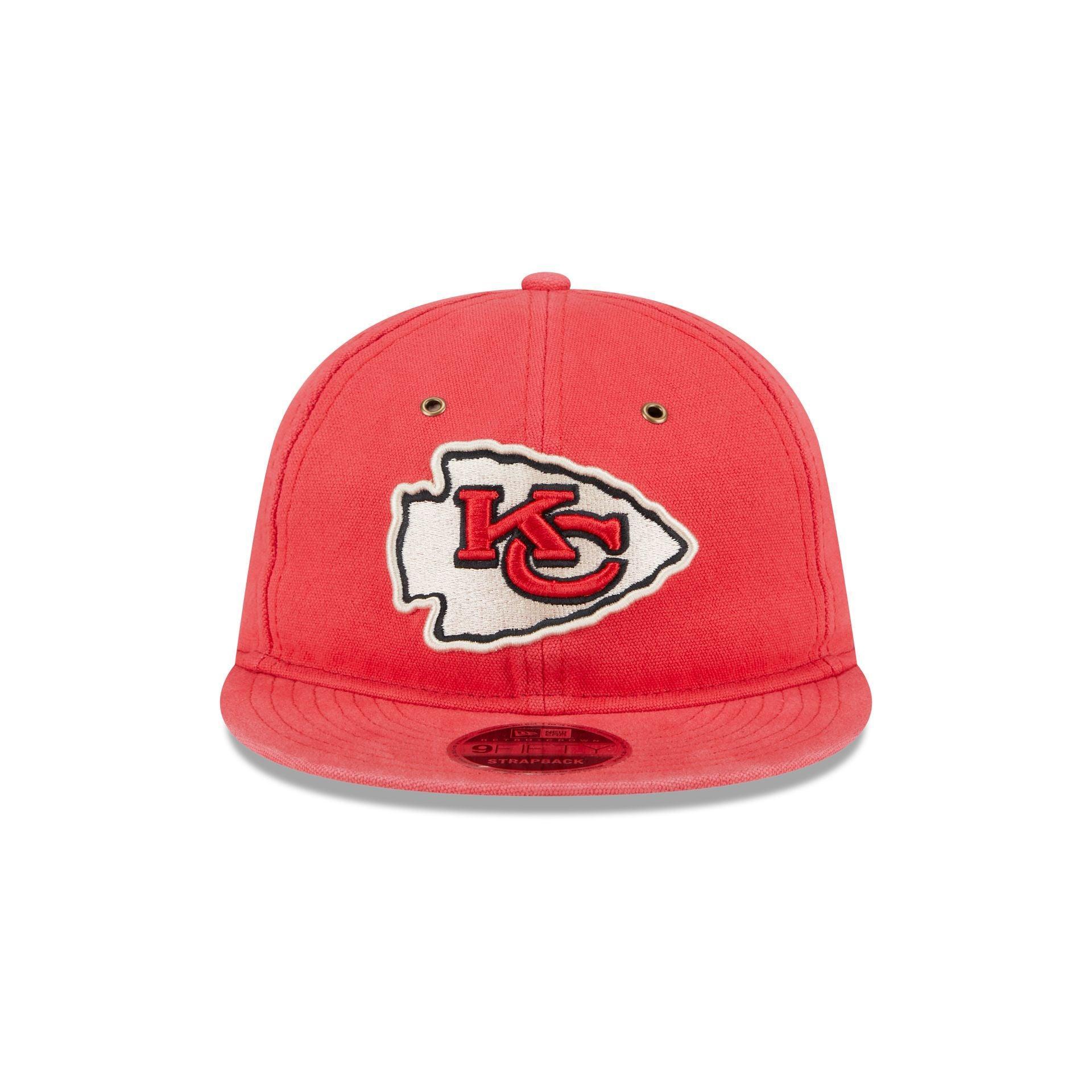 Kansas City Chiefs Cotton Canvas Retro Crown 9FIFTY Adjustable Hat Male Product Image