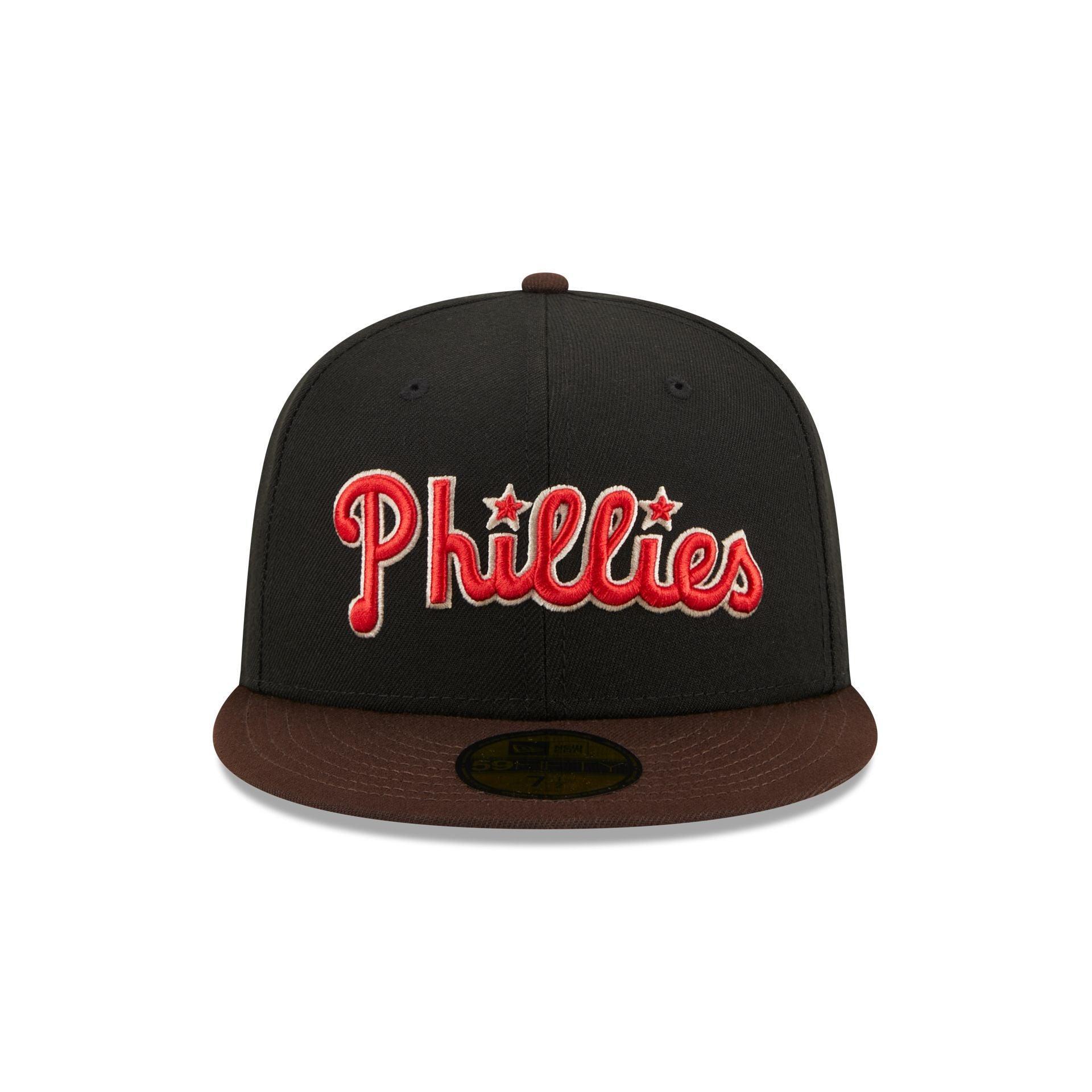 Philadelphia Phillies Chocolate Visor 59FIFTY Fitted Hat Male Product Image