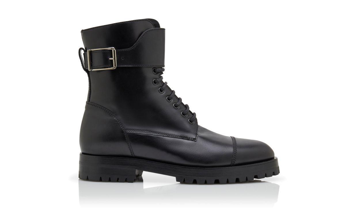 BULOKO Black Calf Leather Ankle Boots Product Image