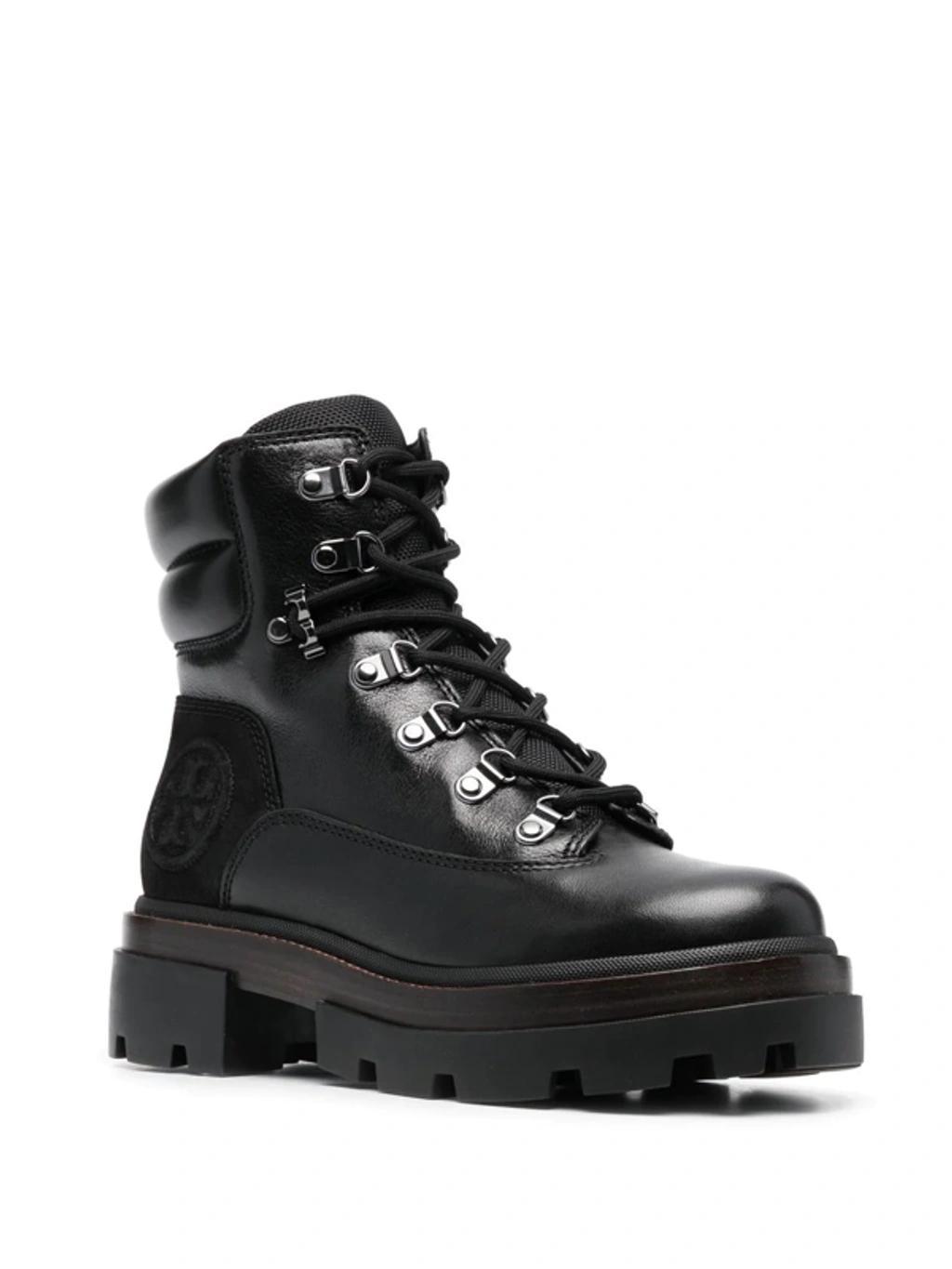 TORY BURCH Lug Miller Leather Boots In Black Product Image