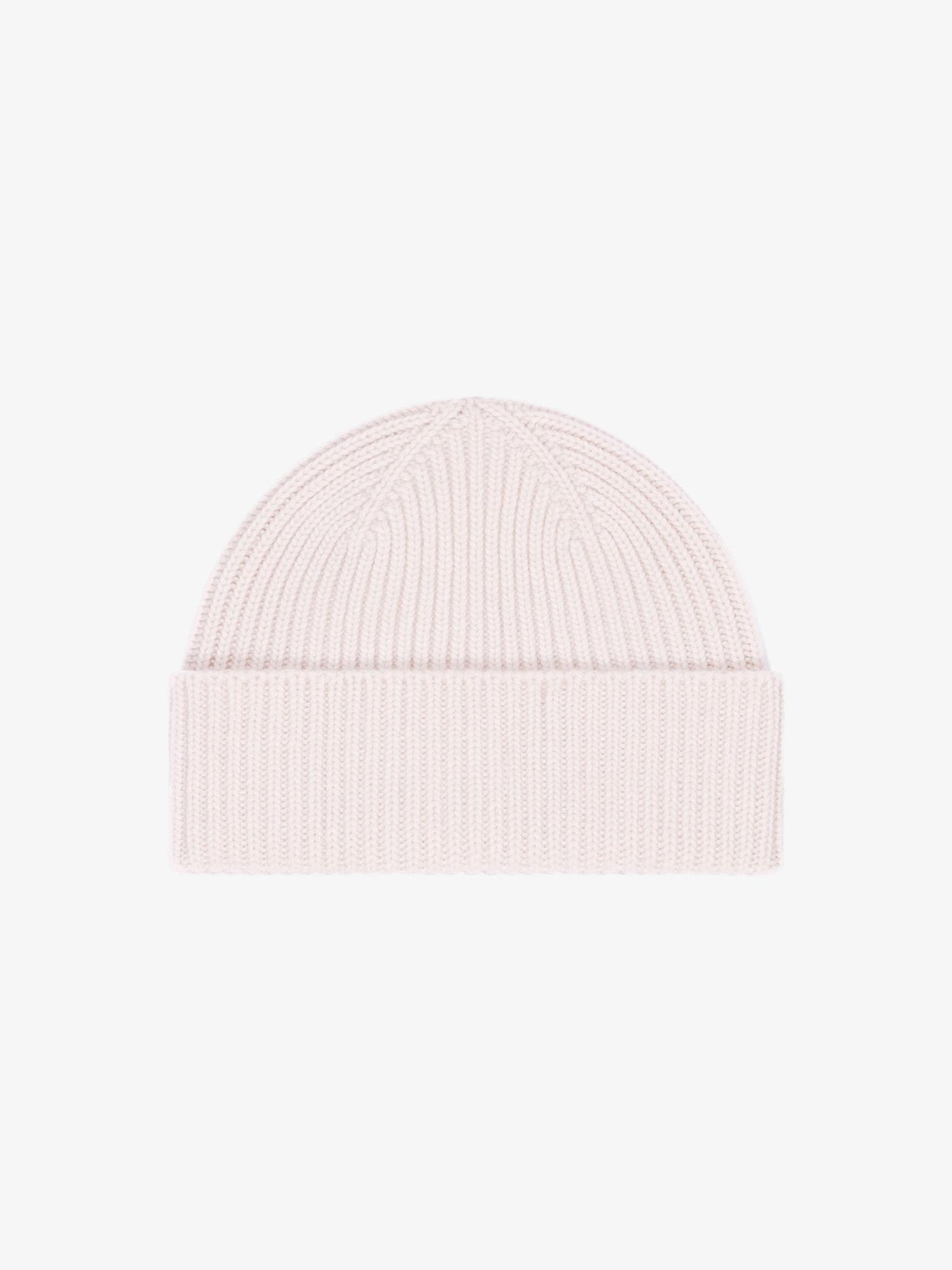 Ribbed beanie in wool and cashmere Product Image