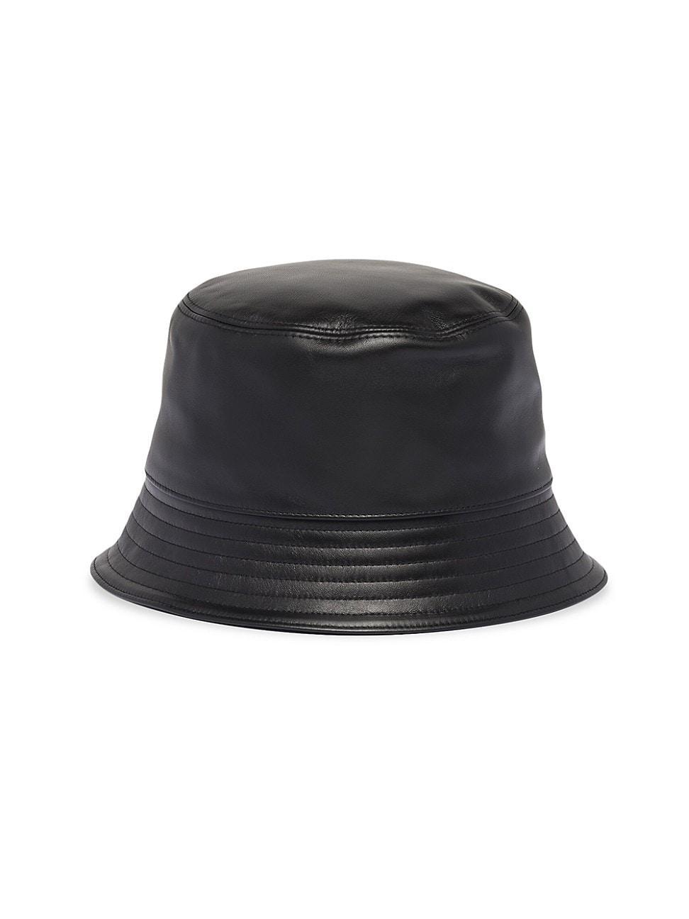 Mens Nappa Leather Bucket Hat Product Image