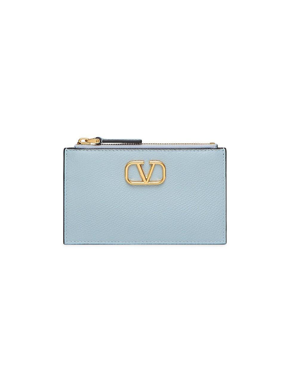 Womens Vlogo Signature Grainy Calfskin Cardholder Product Image