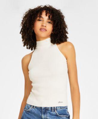 Guess Womens Blaire Mock Neck Sleeveless Sweater Product Image