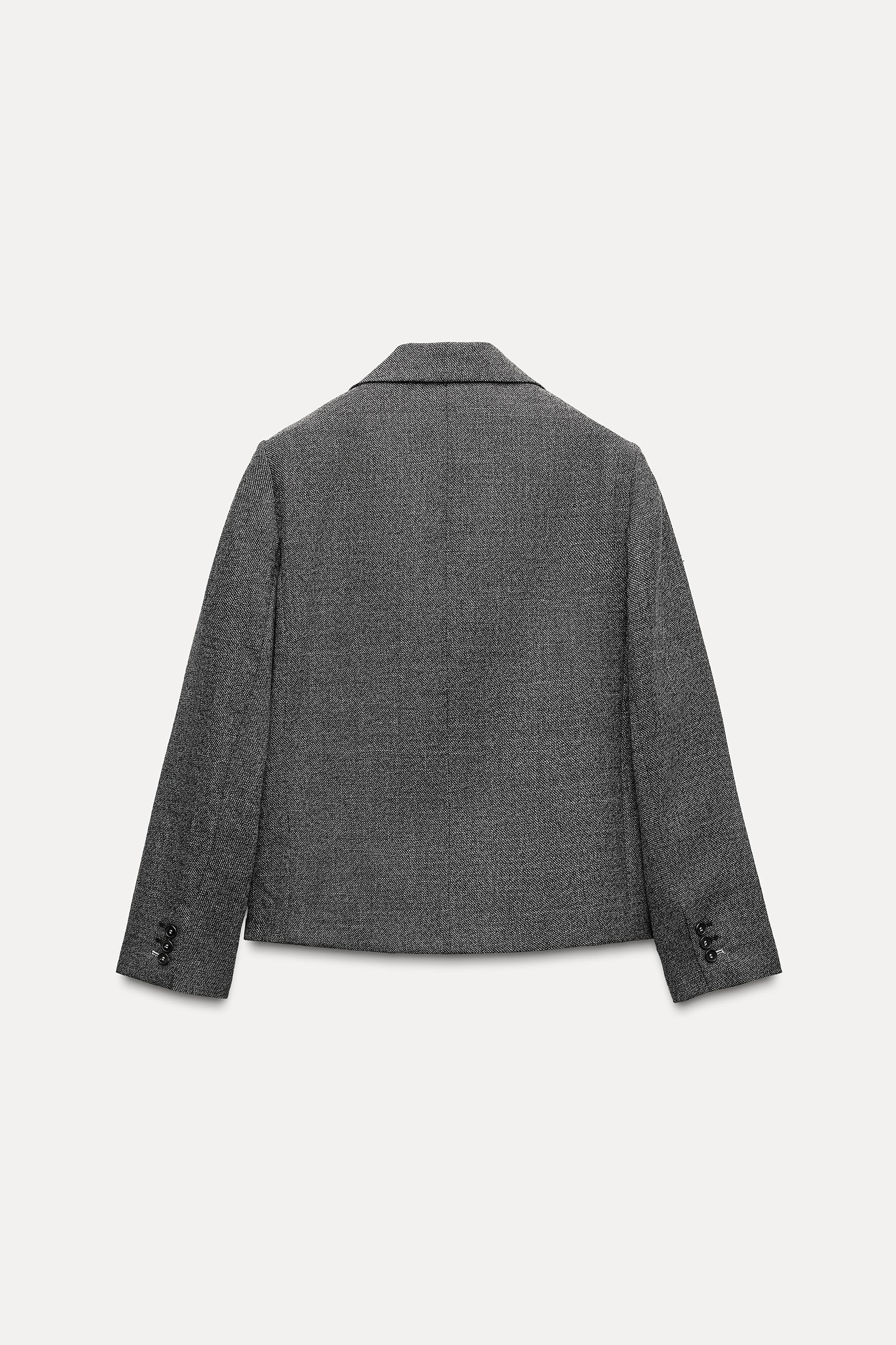 100% WOOL STRUCTURED BLAZER ZW COLLECTION Product Image