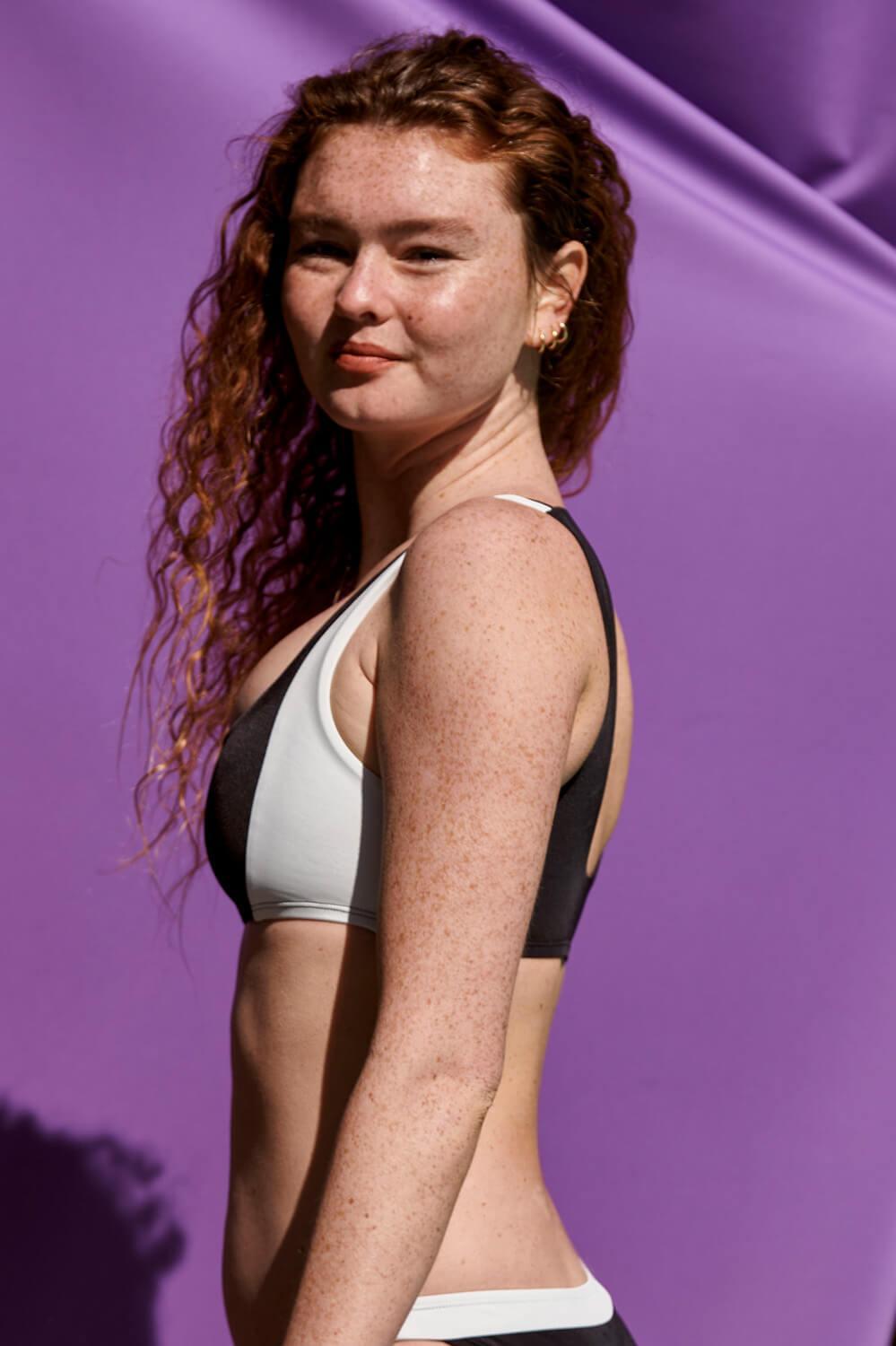 Paige Bikini Top - Black & White Female Product Image