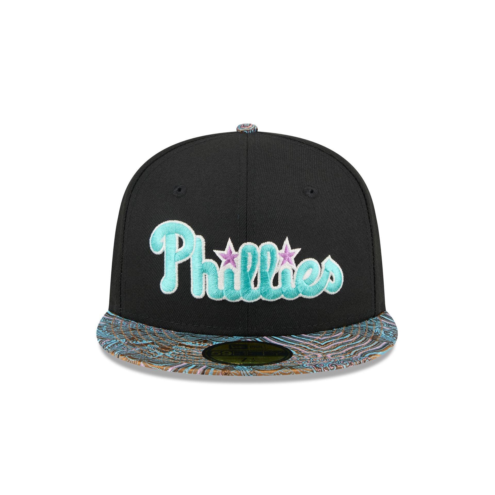 Just Caps Jacquard Visor Philadelphia Phillies 59FIFTY Fitted Hat Male Product Image