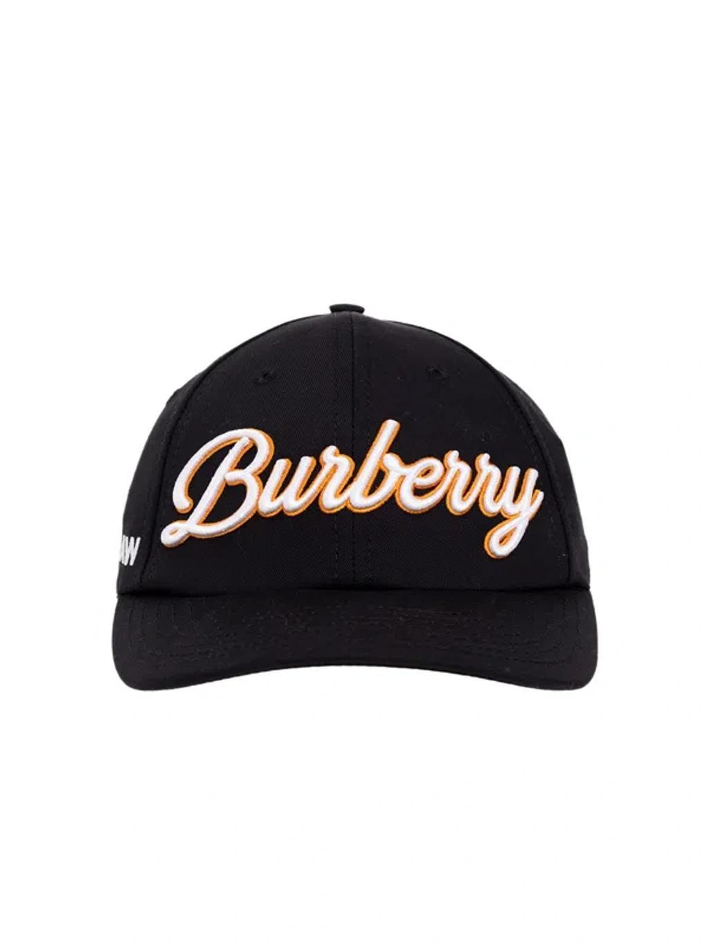 BURBERRY Small Navy Varsity Logo Baseball Cap In Blue Product Image