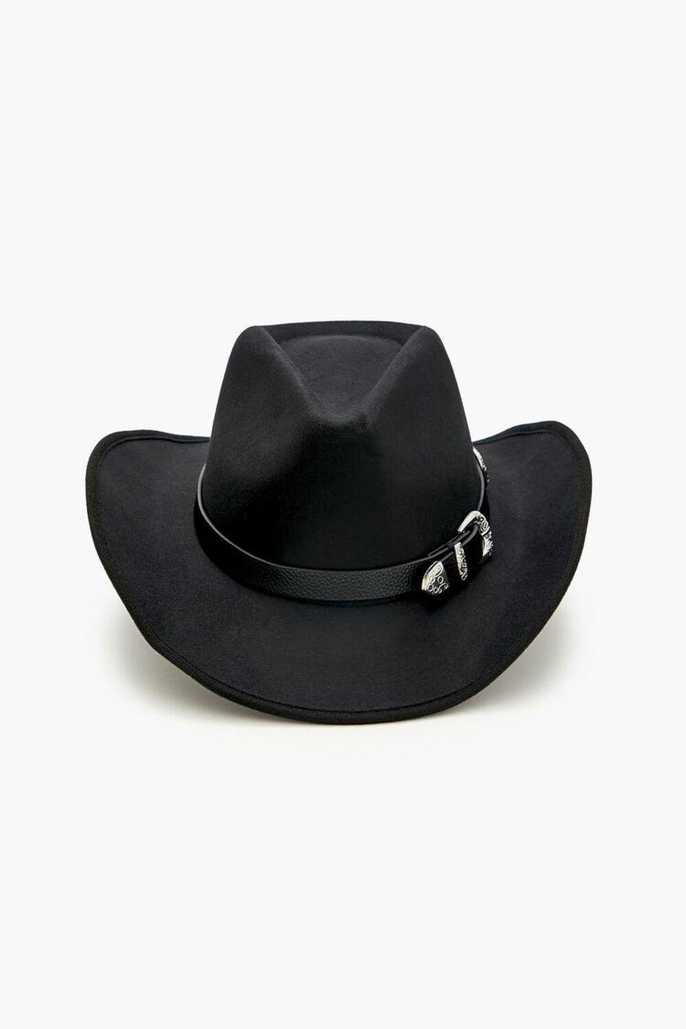 Dual Buckled-Trim Cowboy Hat | Forever 21 Product Image