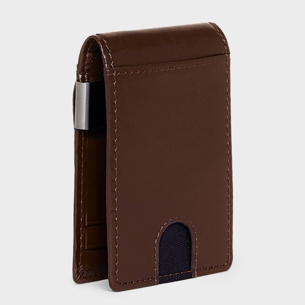 Men's RFID Bifold Wallet with Money Clip - Goodfellow & Co™ Brown Product Image